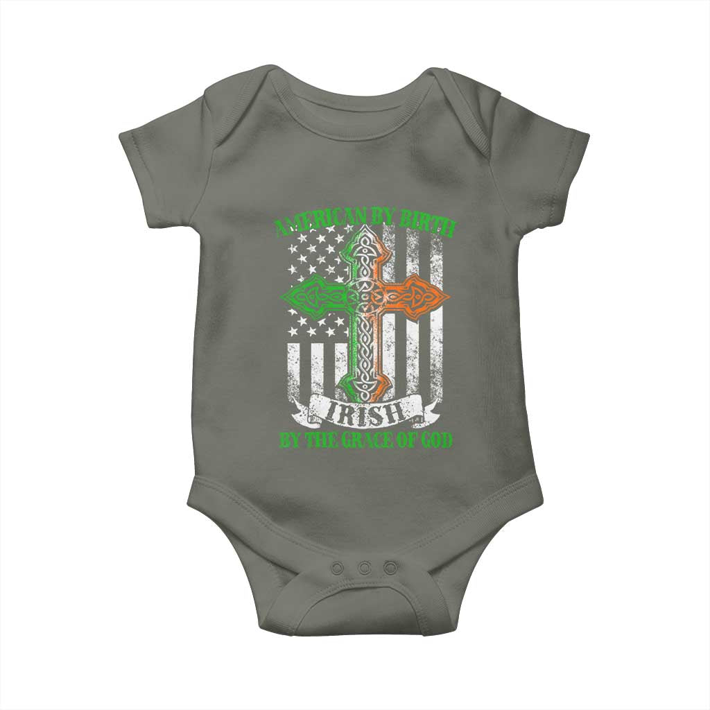 American By Birth Irish By The Grace Of God Baby Onesie