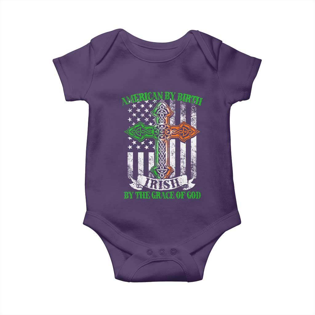 American By Birth Irish By The Grace Of God Baby Onesie