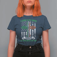 American By Birth Irish By The Grace Of God T Shirt For Women