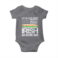 Irish American Pride Baby Onesie My Blood Runs Ireland America Flag