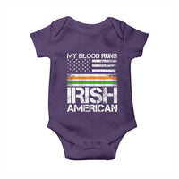 Irish American Pride Baby Onesie My Blood Runs Ireland America Flag