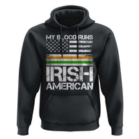 Irish American Pride Hoodie My Blood Runs Ireland America Flag