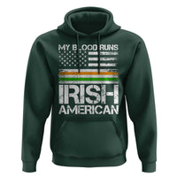 Irish American Pride Hoodie My Blood Runs Ireland America Flag