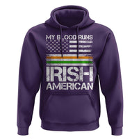 Irish American Pride Hoodie My Blood Runs Ireland America Flag