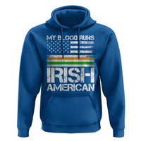Irish American Pride Hoodie My Blood Runs Ireland America Flag