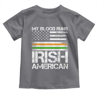 Irish American Pride Toddler T Shirt My Blood Runs Ireland America Flag