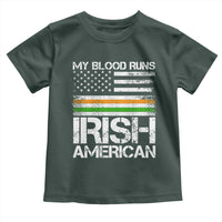 Irish American Pride Toddler T Shirt My Blood Runs Ireland America Flag