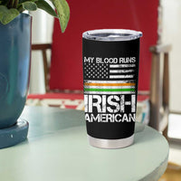 Irish American Pride Tumbler Cup My Blood Runs Ireland America Flag