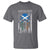 American Grown With Scots Irish Roots T Shirt American Ulster Scots Skull Flag