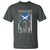 American Grown With Scots Irish Roots T Shirt American Ulster Scots Skull Flag