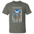 American Grown With Scots Irish Roots T Shirt American Ulster Scots Skull Flag