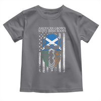 American Grown With Scots Irish Roots Toddler T Shirt American Ulster Scots Skull Flag