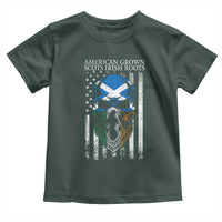 American Grown With Scots Irish Roots Toddler T Shirt American Ulster Scots Skull Flag
