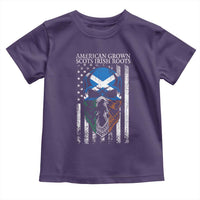 American Grown With Scots Irish Roots Toddler T Shirt American Ulster Scots Skull Flag