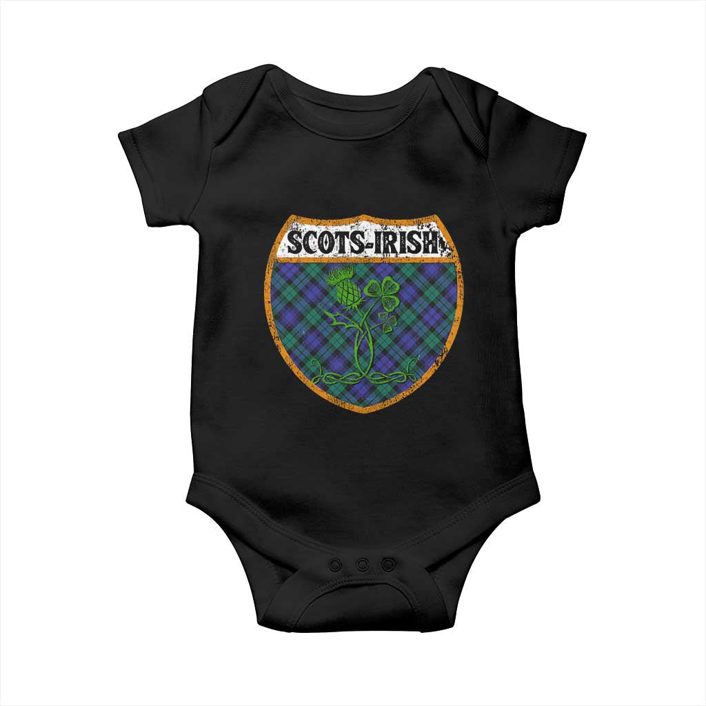 Scots-Irish Pride Baby Onesie Shamrock Ulster Scots Scotch Irish Shamrock Thistle