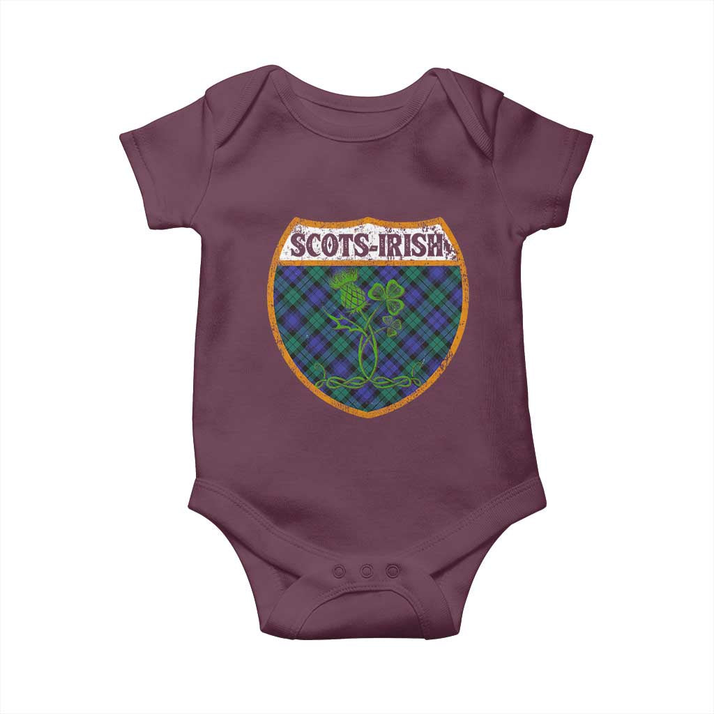 Scots-Irish Pride Baby Onesie Shamrock Ulster Scots Scotch Irish Shamrock Thistle