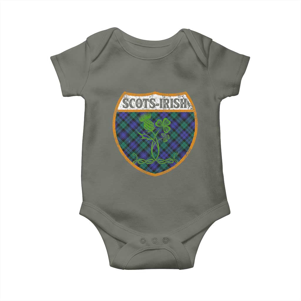 Scots-Irish Pride Baby Onesie Shamrock Ulster Scots Scotch Irish Shamrock Thistle