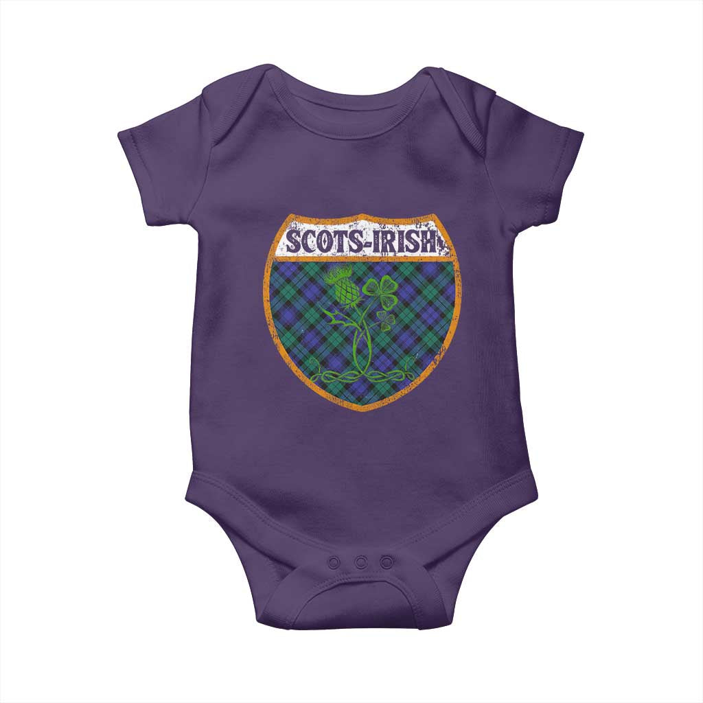 Scots-Irish Pride Baby Onesie Shamrock Ulster Scots Scotch Irish Shamrock Thistle
