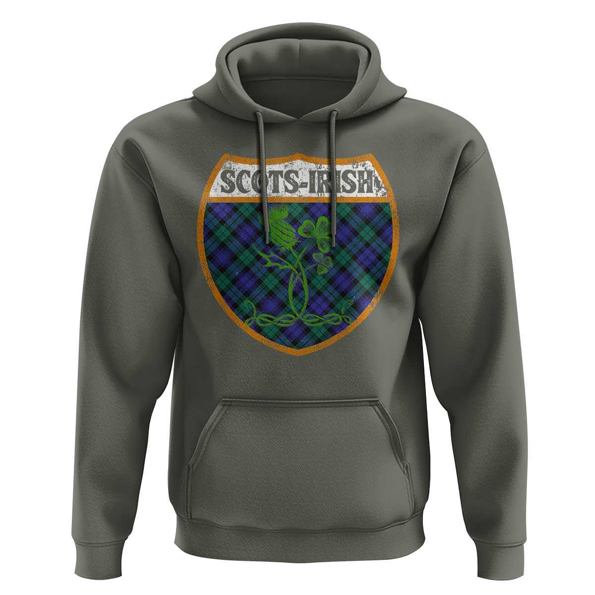 Scots-Irish Pride Hoodie Shamrock Ulster Scots Scotch Irish Shamrock Thistle