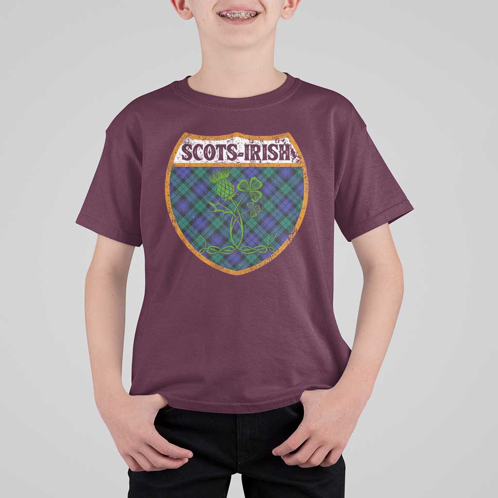 Scots-Irish Pride T Shirt For Kid Shamrock Ulster Scots Scotch Irish Shamrock Thistle