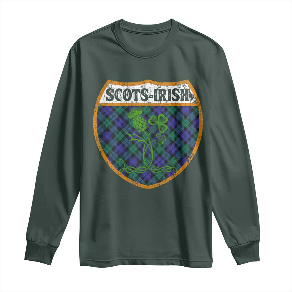 Scots-Irish Pride Long Sleeve Shirt Shamrock Ulster Scots Scotch Irish Shamrock Thistle