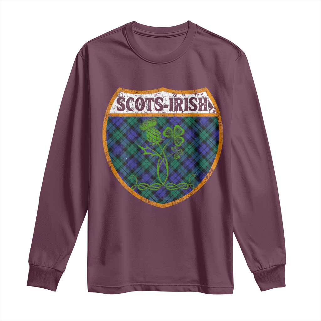 Scots-Irish Pride Long Sleeve Shirt Shamrock Ulster Scots Scotch Irish Shamrock Thistle