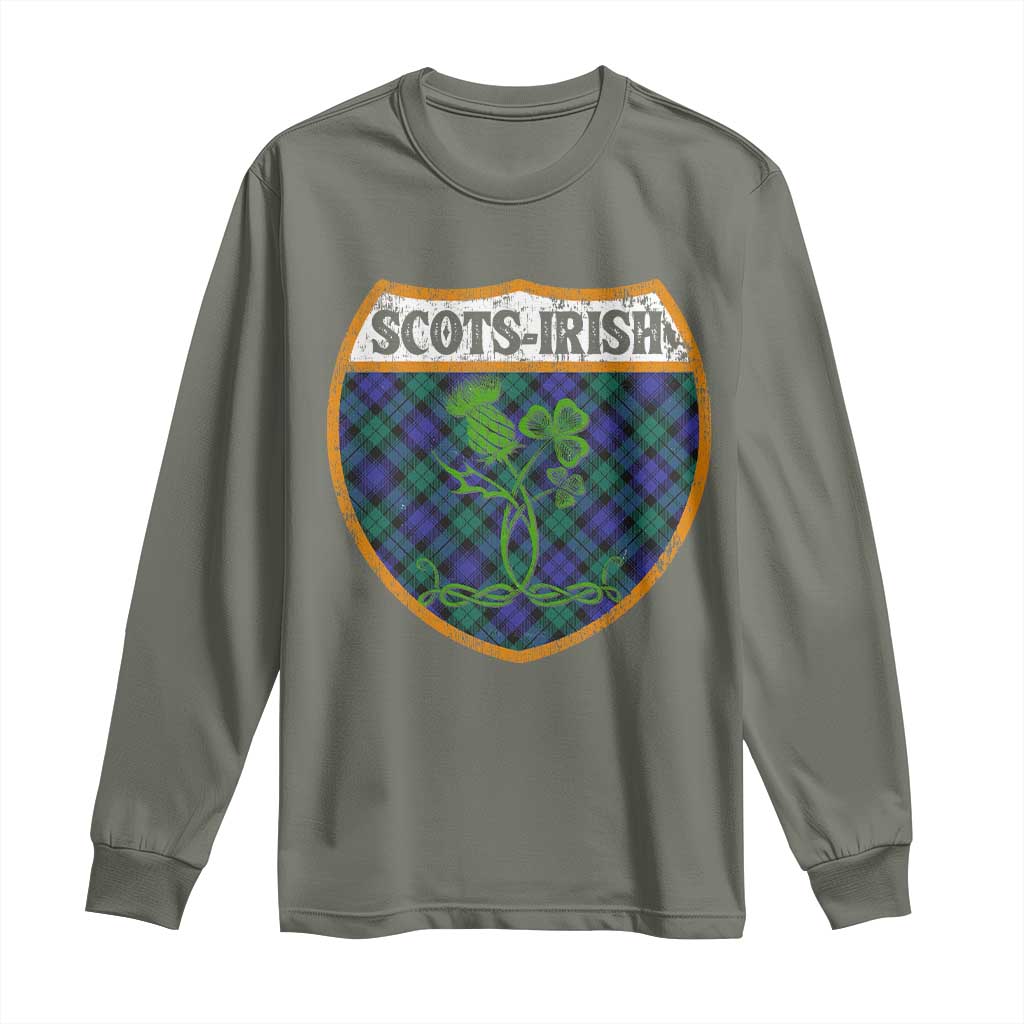 Scots-Irish Pride Long Sleeve Shirt Shamrock Ulster Scots Scotch Irish Shamrock Thistle