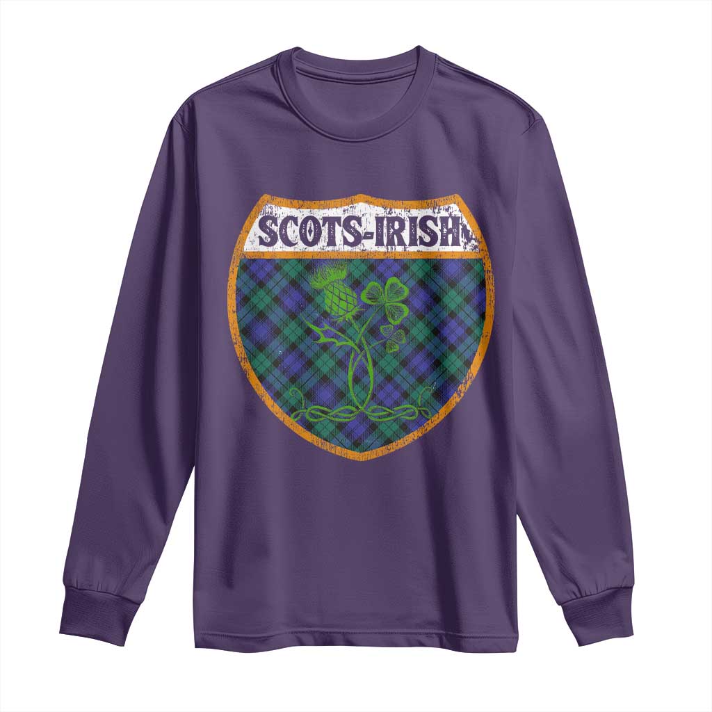 Scots-Irish Pride Long Sleeve Shirt Shamrock Ulster Scots Scotch Irish Shamrock Thistle