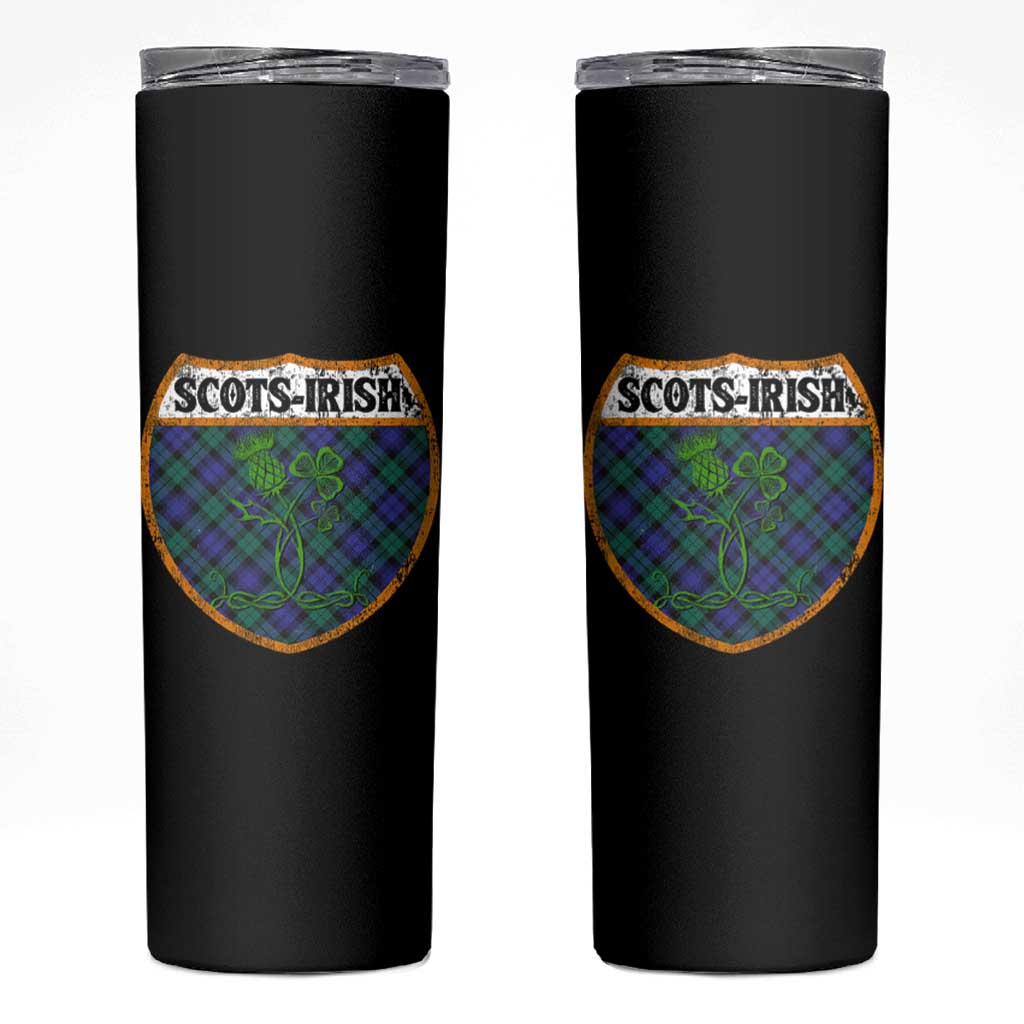 Scots-Irish Pride Skinny Tumbler Shamrock Ulster Scots Scotch Irish Shamrock Thistle