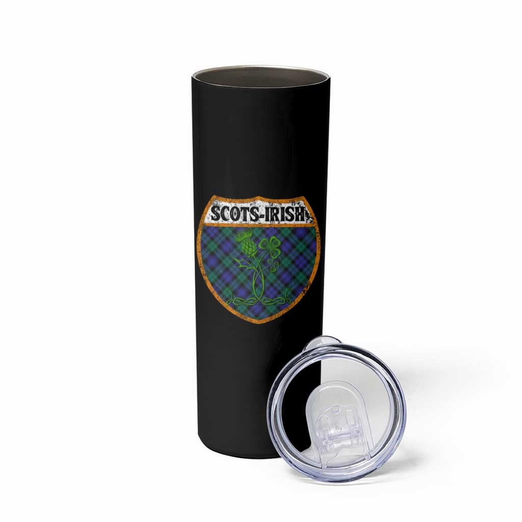 Scots-Irish Pride Skinny Tumbler Shamrock Ulster Scots Scotch Irish Shamrock Thistle