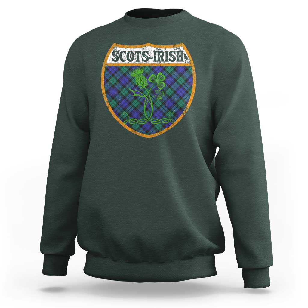 Scots-Irish Pride Sweatshirt Shamrock Ulster Scots Scotch Irish Shamrock Thistle