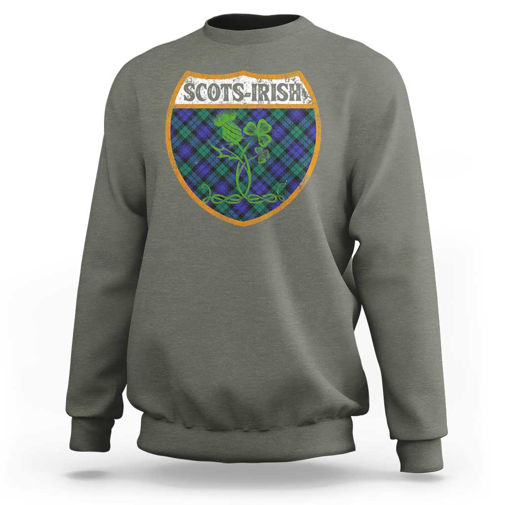 Scots-Irish Pride Sweatshirt Shamrock Ulster Scots Scotch Irish Shamrock Thistle