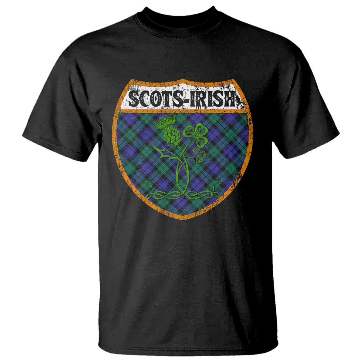 Scots-Irish Pride T Shirt Shamrock Ulster Scots Scotch Irish Shamrock Thistle