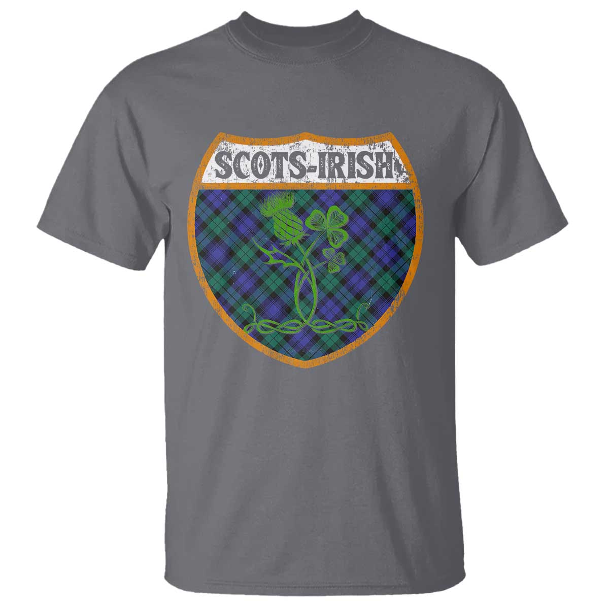 Scots-Irish Pride T Shirt Shamrock Ulster Scots Scotch Irish Shamrock Thistle