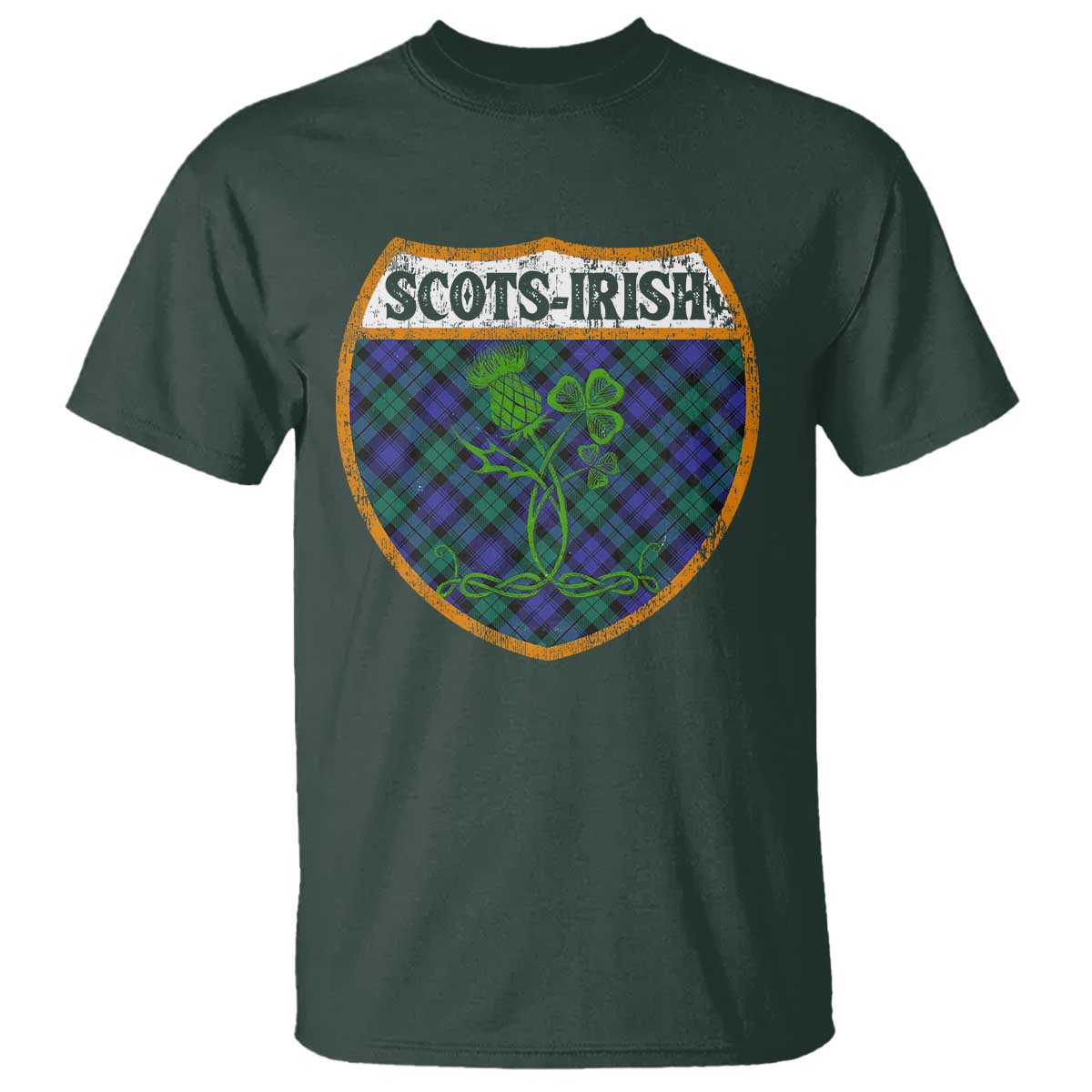 Scots-Irish Pride T Shirt Shamrock Ulster Scots Scotch Irish Shamrock Thistle
