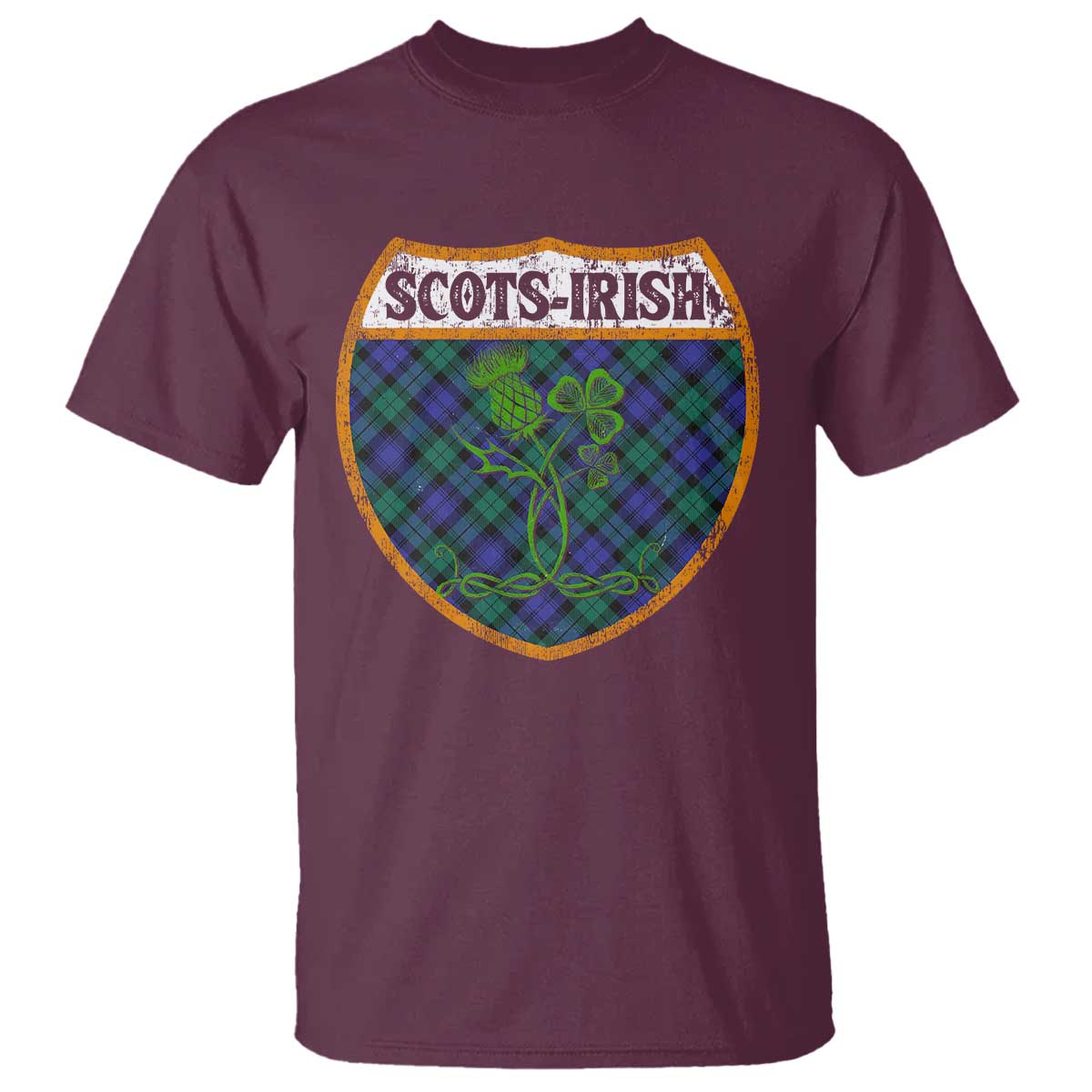 Scots-Irish Pride T Shirt Shamrock Ulster Scots Scotch Irish Shamrock Thistle