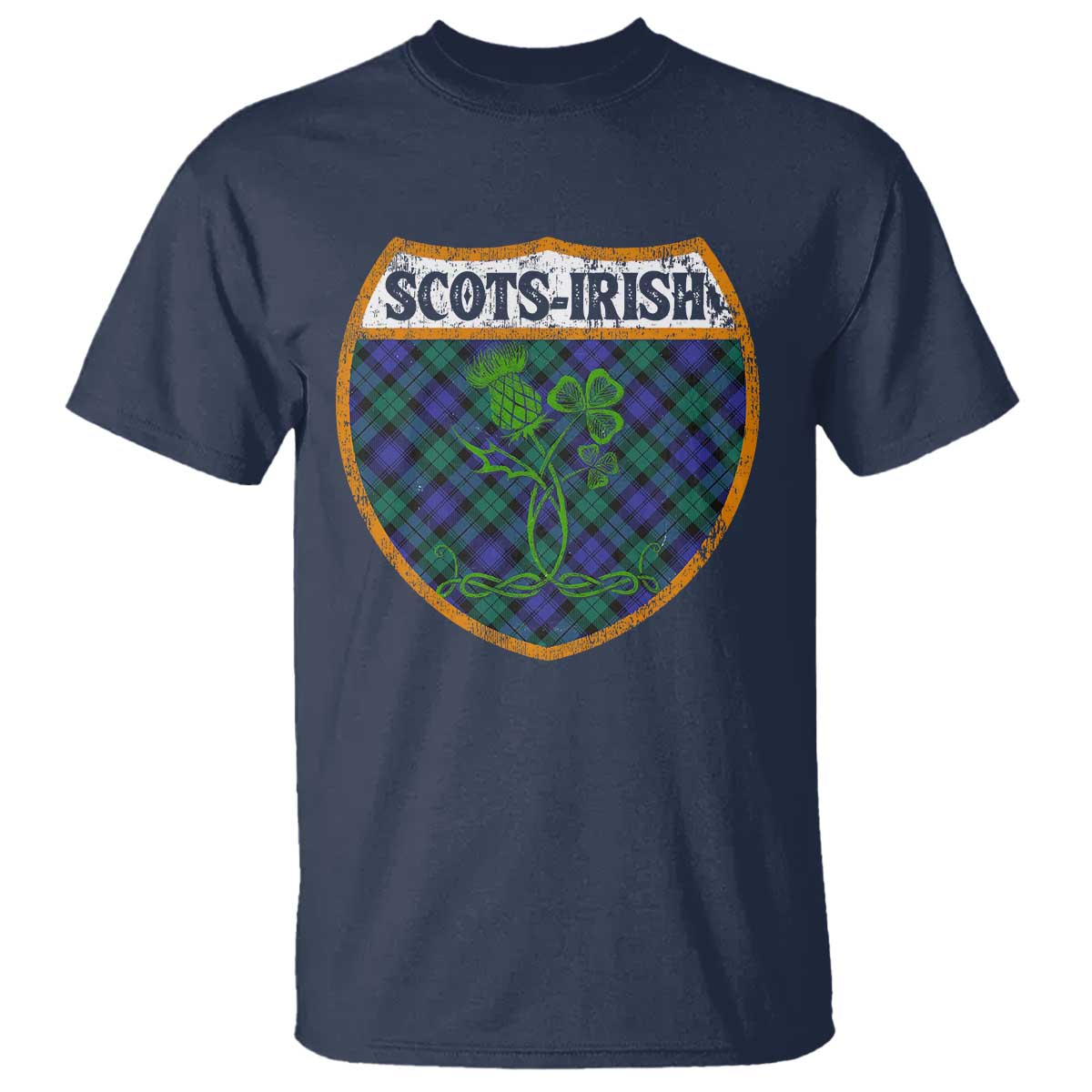 Scots-Irish Pride T Shirt Shamrock Ulster Scots Scotch Irish Shamrock Thistle