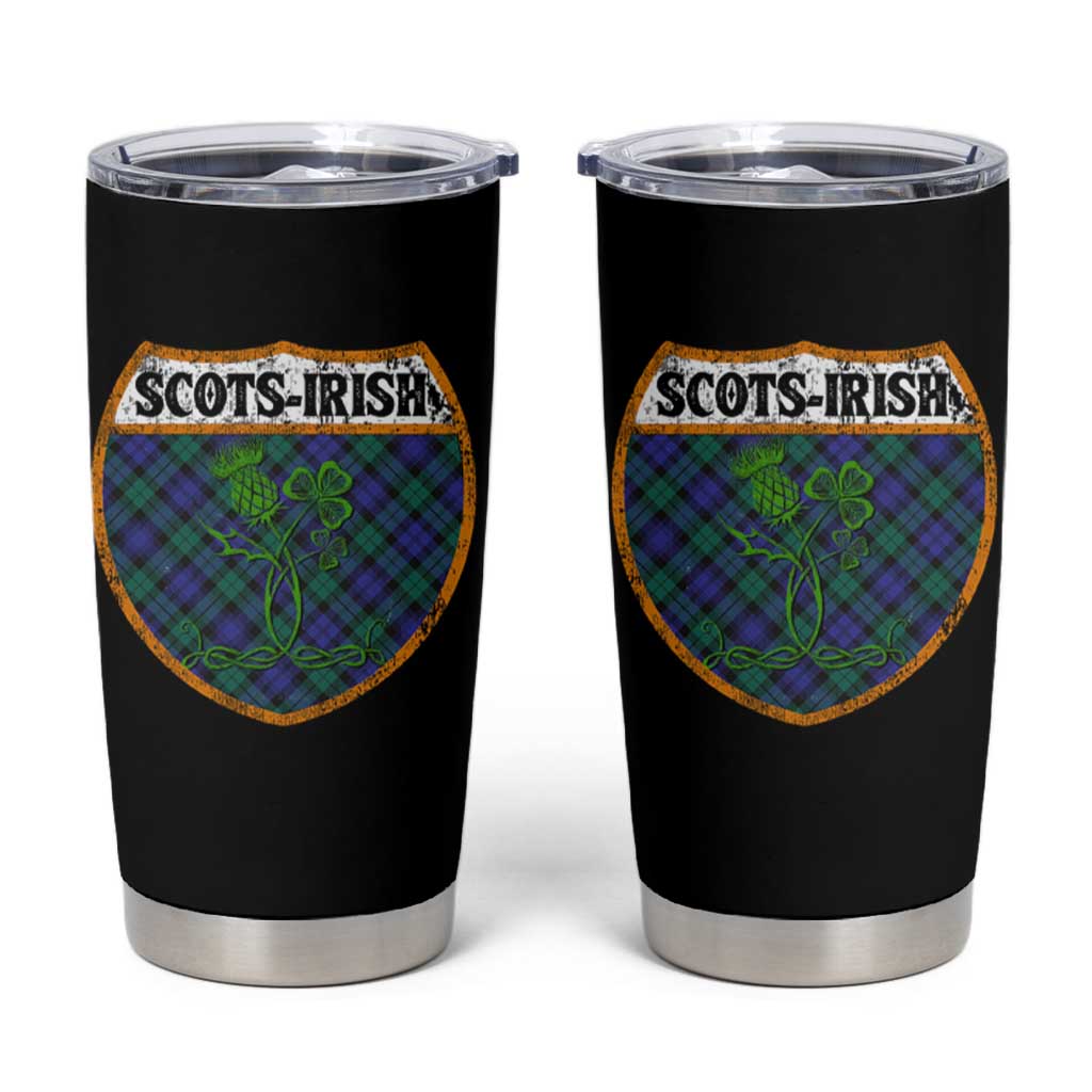 Scots-Irish Pride Tumbler Cup Shamrock Ulster Scots Scotch Irish Shamrock Thistle