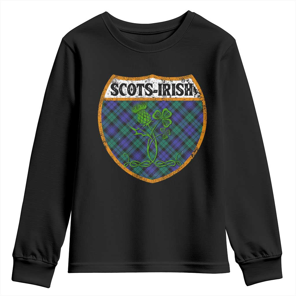 Scots-Irish Pride Youth Sweatshirt Shamrock Ulster Scots Scotch Irish Shamrock Thistle