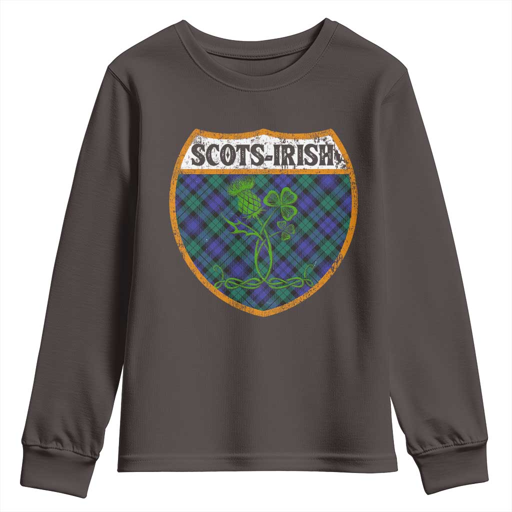 Scots-Irish Pride Youth Sweatshirt Shamrock Ulster Scots Scotch Irish Shamrock Thistle