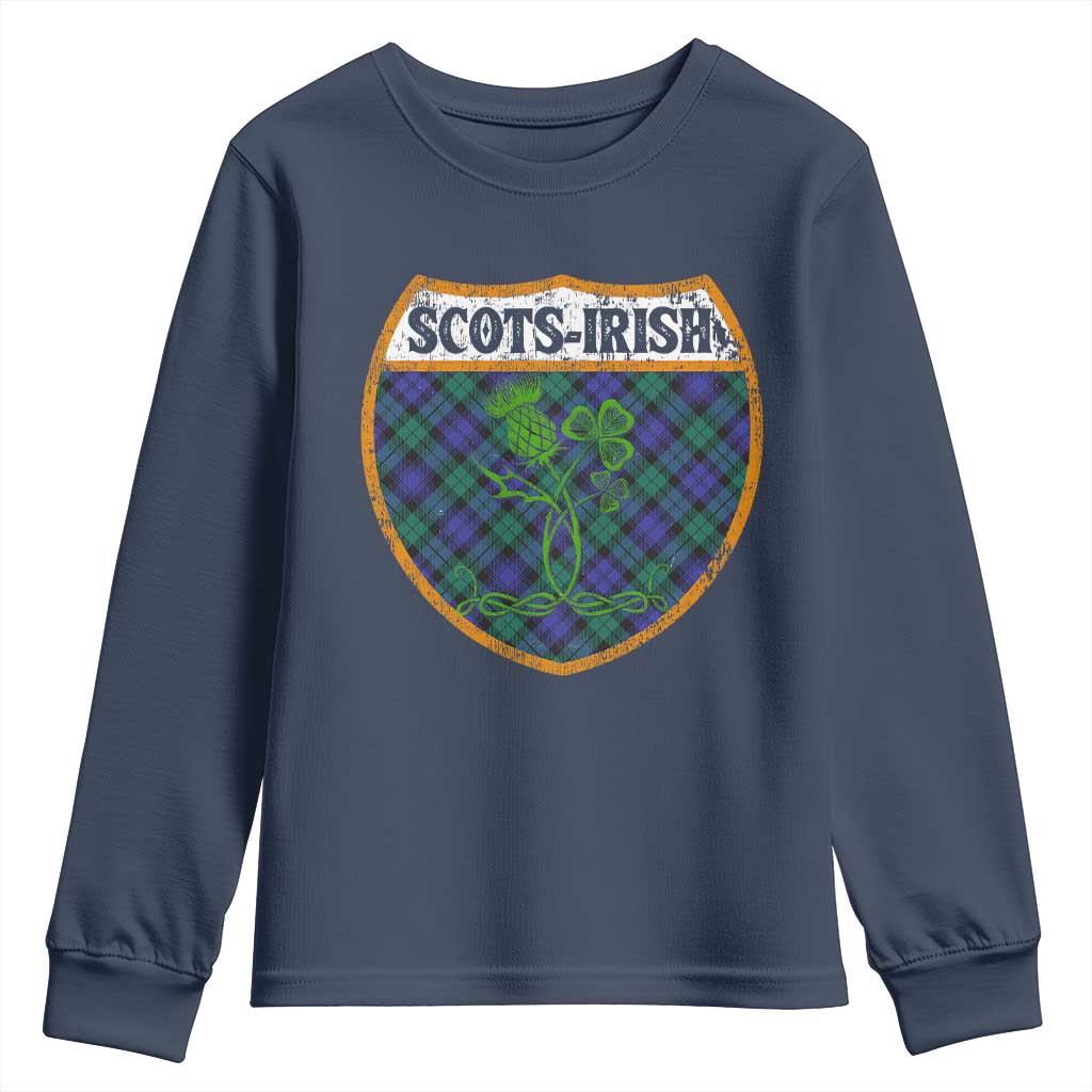 Scots-Irish Pride Youth Sweatshirt Shamrock Ulster Scots Scotch Irish Shamrock Thistle