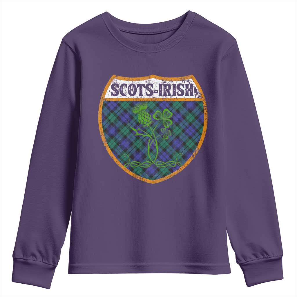 Scots-Irish Pride Youth Sweatshirt Shamrock Ulster Scots Scotch Irish Shamrock Thistle