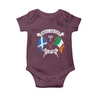 Funny Scots-Irish Pride Baby Onesie Mostly Scottish Wee Bit Irish