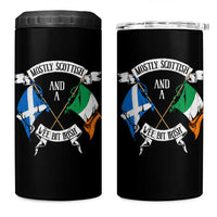 Funny Scots-Irish Pride 4 in 1 Can Cooler Tumbler Mostly Scottish Wee Bit Irish