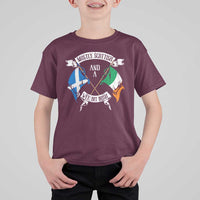 Funny Scots-Irish Pride T Shirt For Kid Mostly Scottish Wee Bit Irish