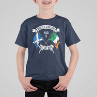 Funny Scots-Irish Pride T Shirt For Kid Mostly Scottish Wee Bit Irish