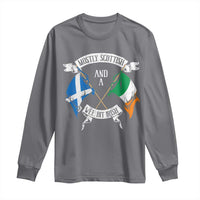 Funny Scots-Irish Pride Long Sleeve Shirt Mostly Scottish Wee Bit Irish