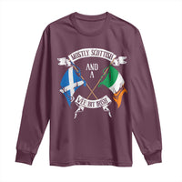 Funny Scots-Irish Pride Long Sleeve Shirt Mostly Scottish Wee Bit Irish