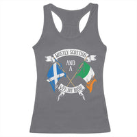 Funny Scots-Irish Pride Racerback Tank Top Mostly Scottish Wee Bit Irish