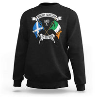 Funny Scots-Irish Pride Sweatshirt Mostly Scottish Wee Bit Irish